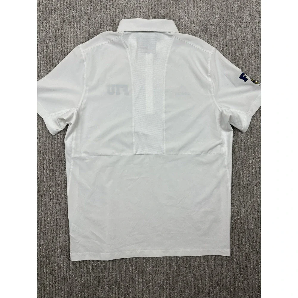 Men's Adidas x FIU Panthers Polo Shirt Florida International White Mens Large